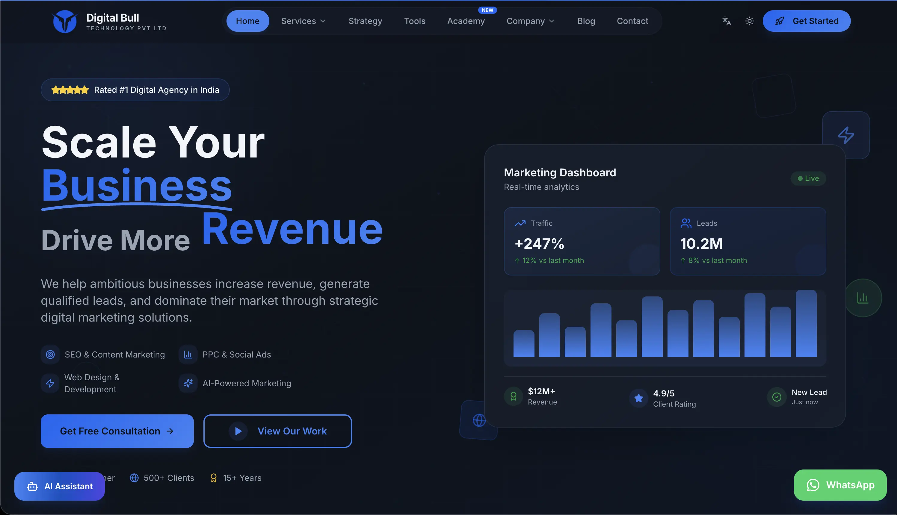 Digital Bull Website preview